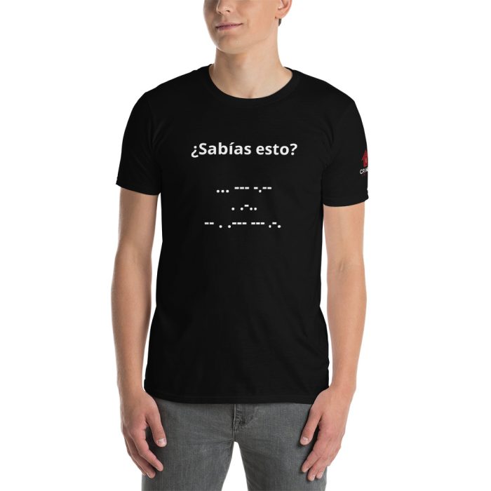 Camiseta Negra - Sabías esto - Unisex