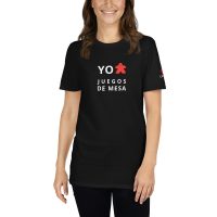 Camiseta Negra – Yo Meeple Juegos de Mesa – Unisex